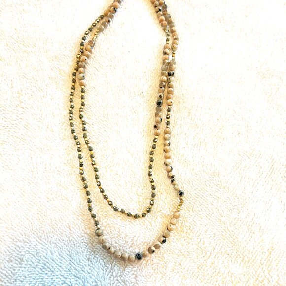 Vintage Hand Beaded long Necklace (Stretchy) - Picture 1 of 4